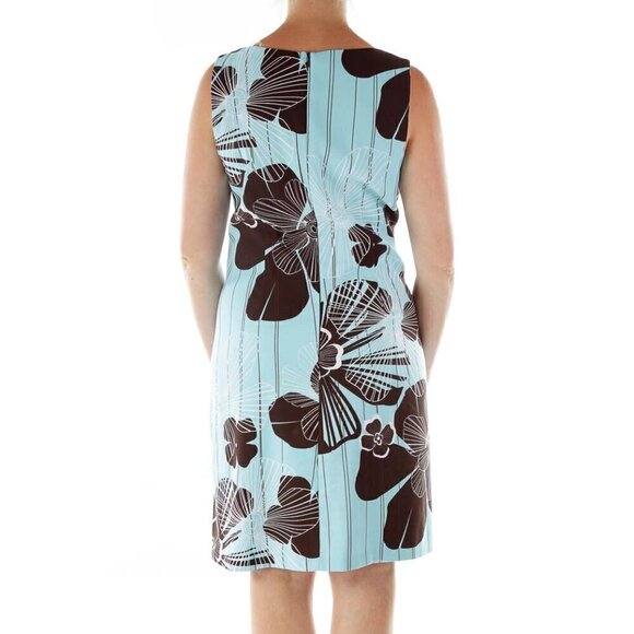 NorthStyle Baby Blue Flower Striped Shift Dress - Picture 3 of 3